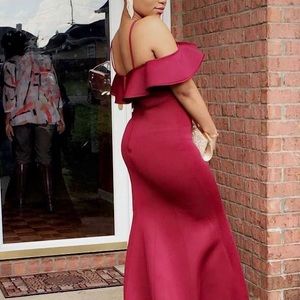 Burgundy La Femme Prom Dress for sale size 8